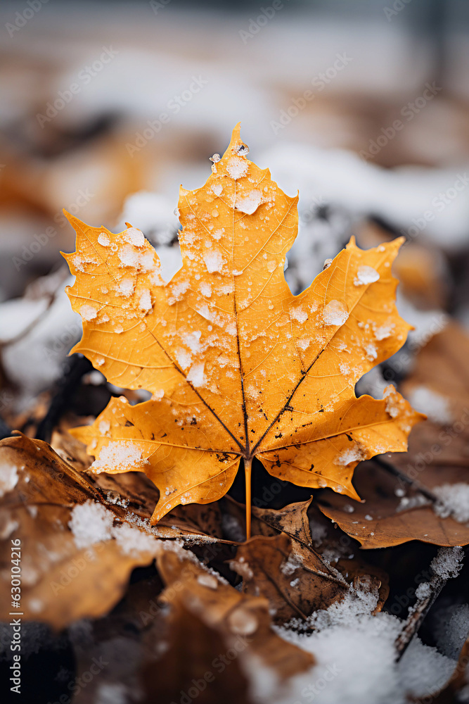 Season of Rain and Leaves: Autumn's Arrival in Nature, Generative AI