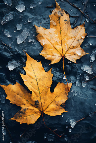 Season of Rain and Leaves: Autumn's Arrival in Nature, Generative AI