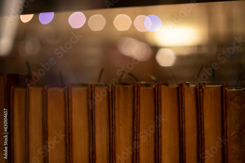 Books on a Shelf with Artistic Background