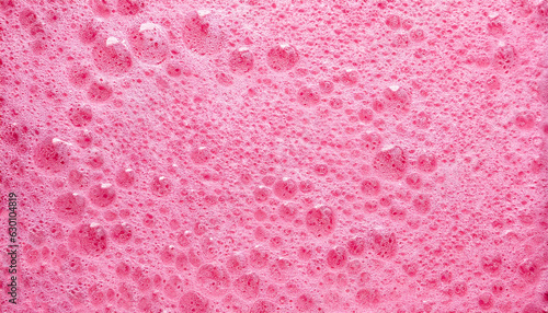 Pink foam texture. Shiny bubble water background. Washing suds pattern.