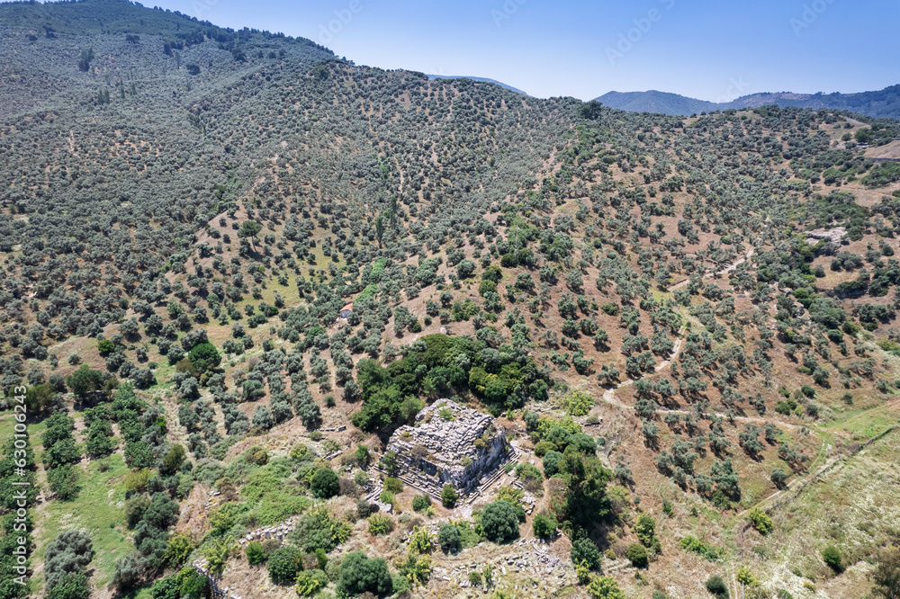 Obraz premium The ruins of the Belevi mausoleum near the ancient city of Ephesus, Selçuk, İzmir, Turkey.