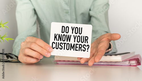 Do You Know Your Customer text on card, business concept background