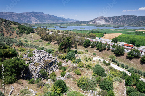 The ruins of the Belevi mausoleum near the ancient city of Ephesus, Selçuk, İzmir, Turkey. photo