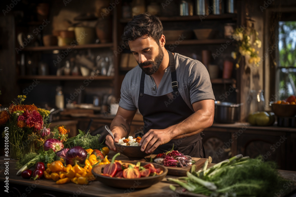 a cooking masterclass focused on plant-based cuisine, encouraging culinary exploration on World Vegetarian Day Generative AI