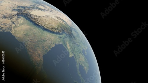 Surface of Earth planet, Himalaya view