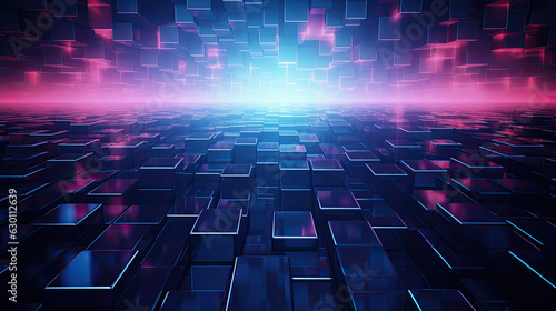 3d rendered cubes background wallpaper abstract blue pink colors © stocker
