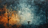 Rain background with texture and distressed vintage grunge and watercolor