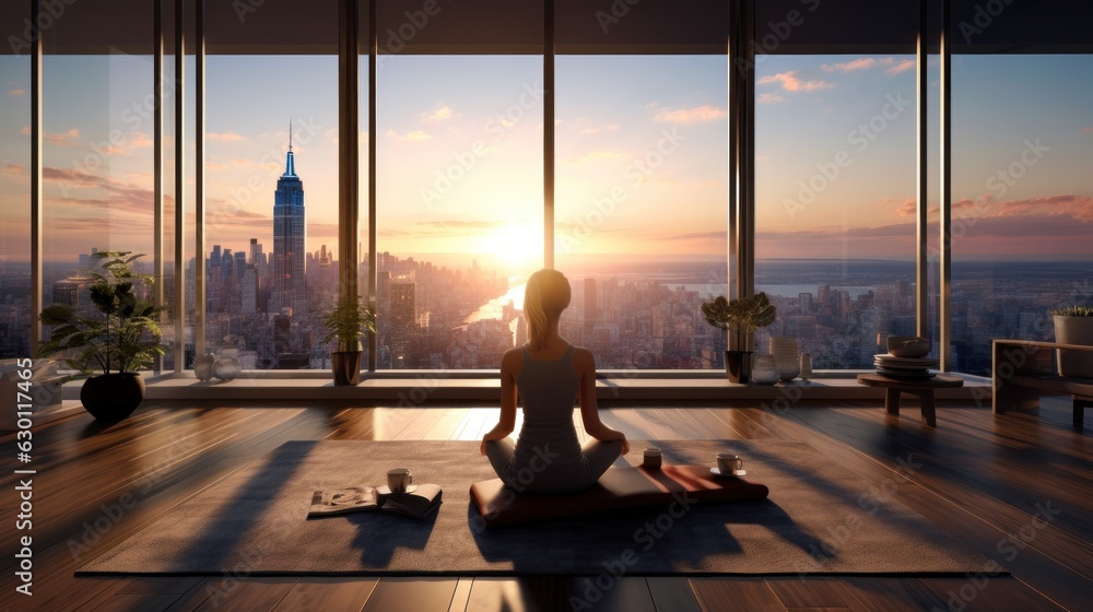 Snapshot of Contemporary Apartment Penthouse View Yoga