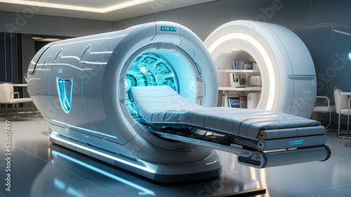 MRI scan showing a human full body, medical education. © JKLoma