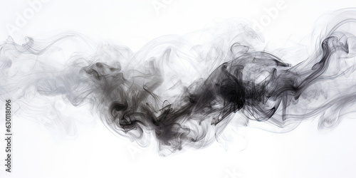 photograph of A smoke explosion isolated on white background generative ai