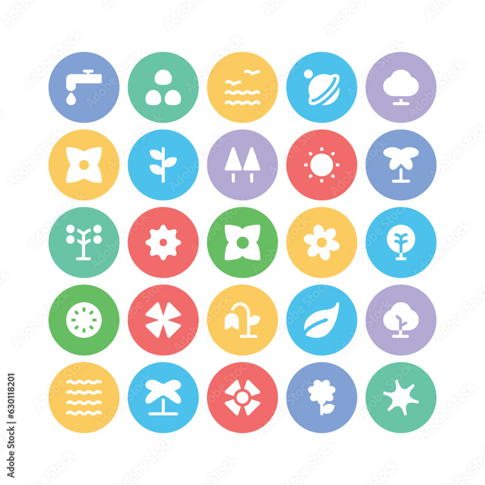 Set of Nature and Eco Flat Icons
Set of Nature and Eco Flat Icons