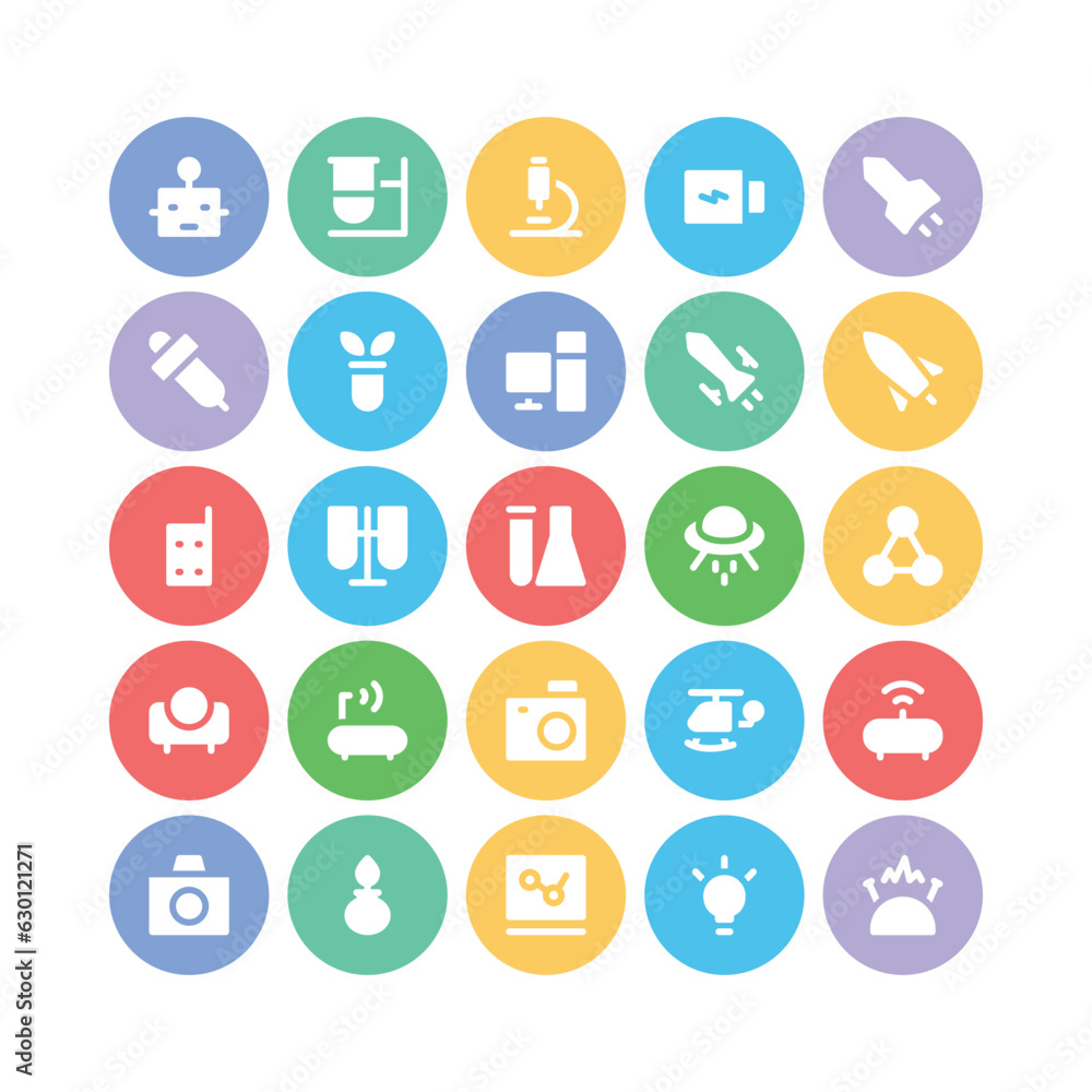 Laboratory equipment, flat icon of Science Laboratory equipment, flat icon of Science