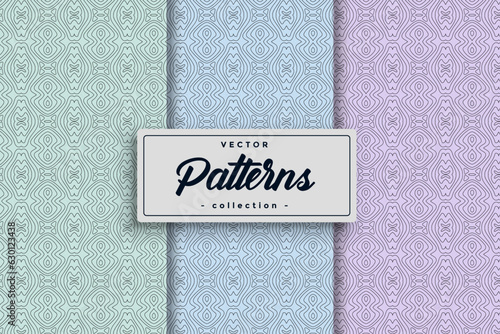 Collection of Swatches Seamless Pattern Vector Background diverse compilation of seamless patterns Hand-Drawn Geometric Simple Seamless Pattern Set collection