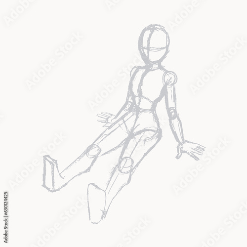 Woman reference body draw