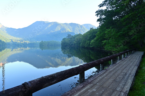 Wallpaper Mural 日光湯ノ湖の湖面に反射する湖畔の風景 Torontodigital.ca