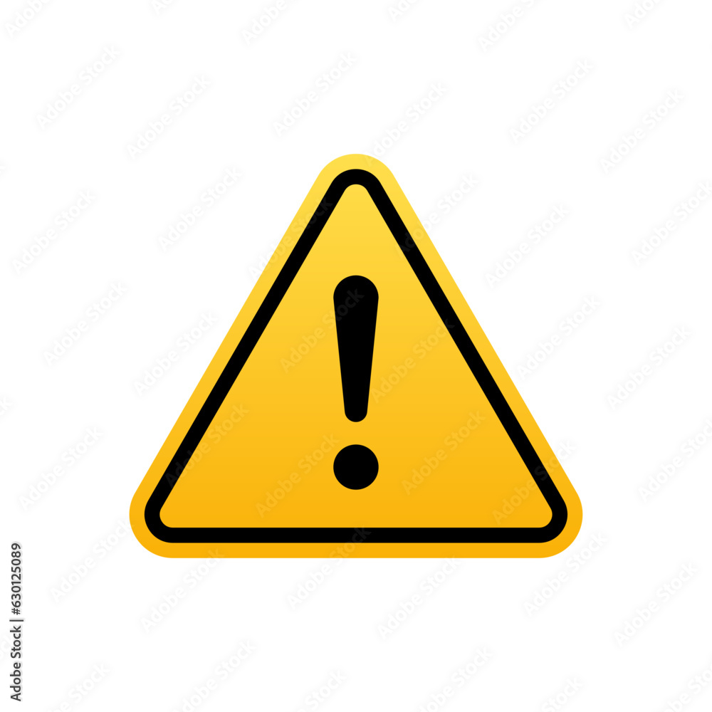 Warning, attention, caution sign Warning, attention, caution sign