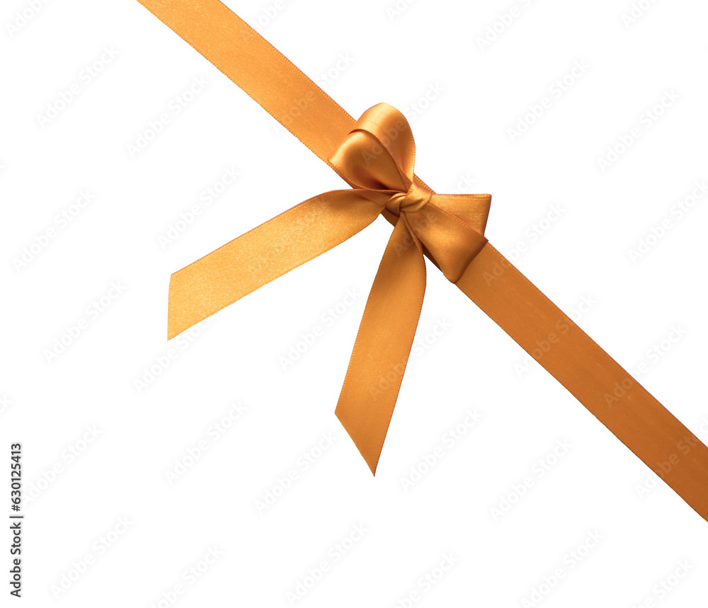 Fototapeta premium golden ribbon for anniversary, father's day, or christmas, with transparencies, PNG format