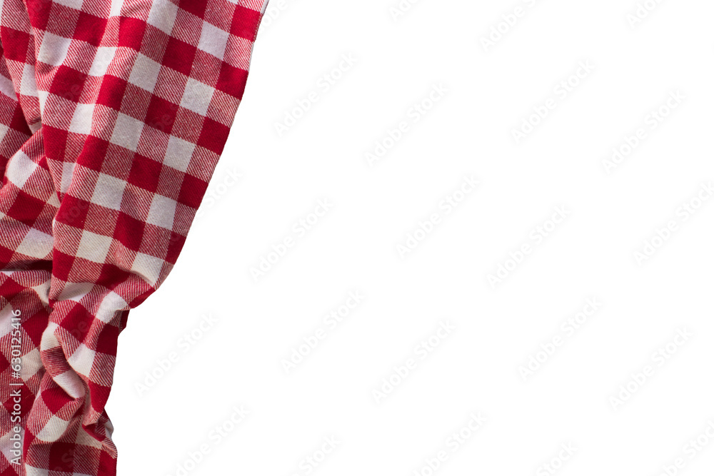 Part of checkered napkin, untucked with transparencies, PNG format Part of checkered napkin, untucked with transparencies, PNG format