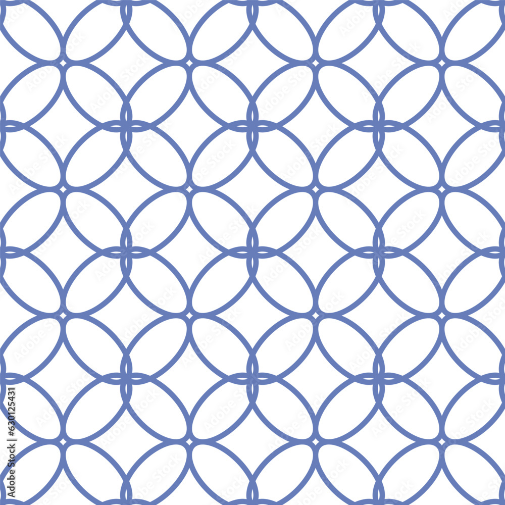 Naklejka premium Vector. Seamless mediterranean geometric pattern, ornamental swatches. Talavera template. Portuguese Azulejo. Turkish decoration. Moroccan mosaic. Spanish porcelain. Ceramic dishes, folk ornament.