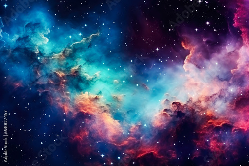 Colorful space galaxy cloud nebula. Universe science astronomy. Supernova background wallpaper  starry night