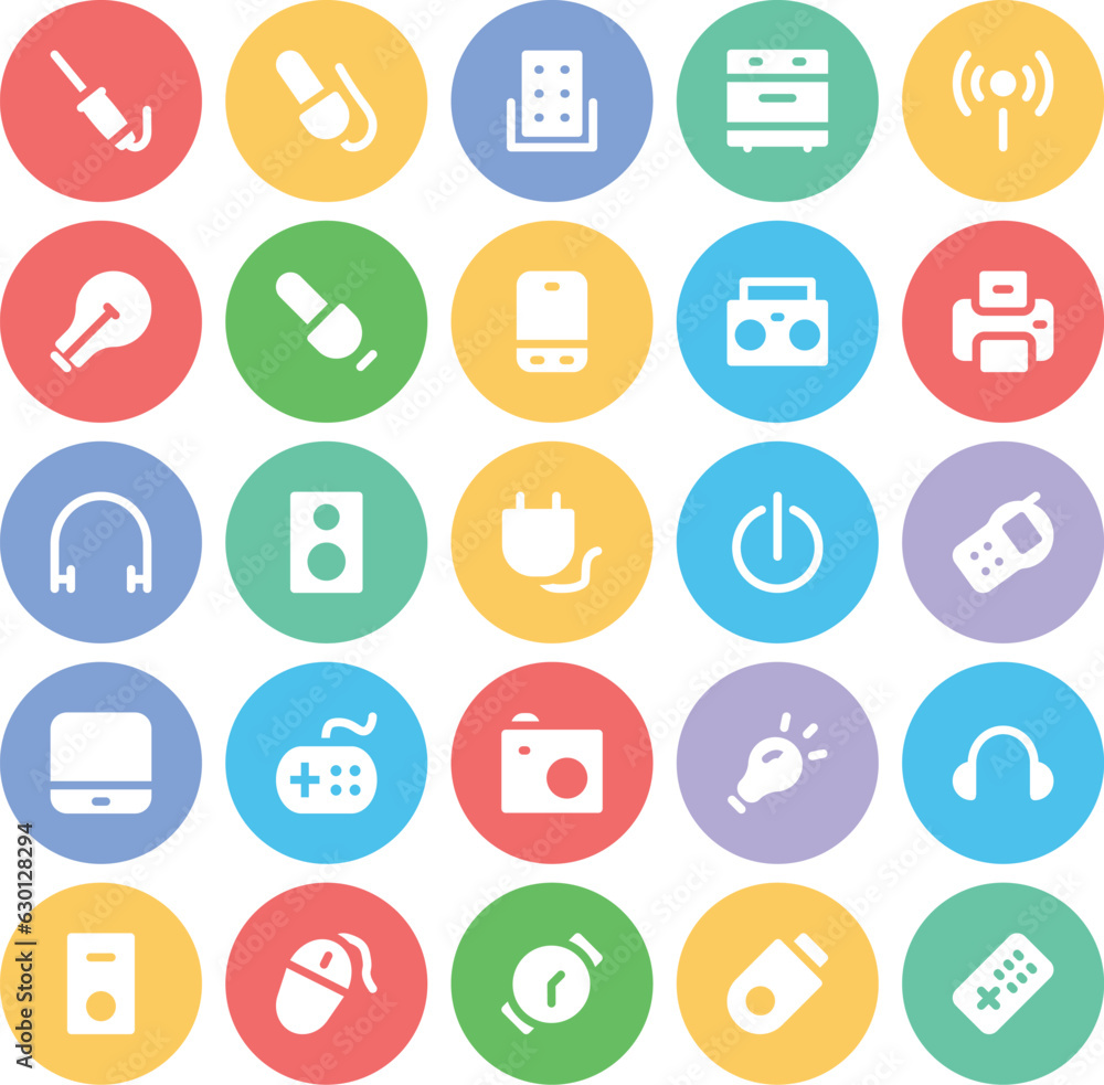 Set of Home Appliances Flat Round Icons
Set of Home Appliances Flat Round Icons