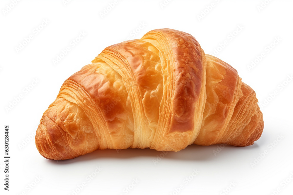 Fresh butter croissant on a white background. Fresh butter croissant on a white background.