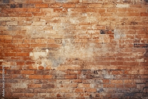 Faded brickwork texture background  worn-out masonry old wall vintage surface  aged rough weathered retro backdrop  subtle orange-brown tones.