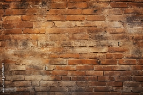 Faded brickwork texture background  worn-out masonry old wall vintage surface  aged rough weathered retro backdrop  subtle orange-brown tones.