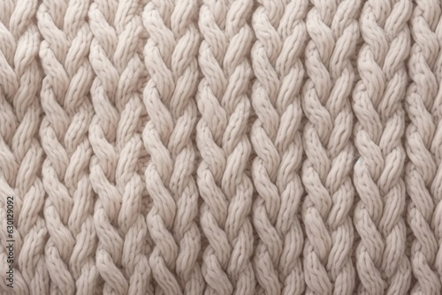 Knitted wool texture background, cozy and warm fabric patterned surface, soft and fuzzy beige and gray backdrop photo