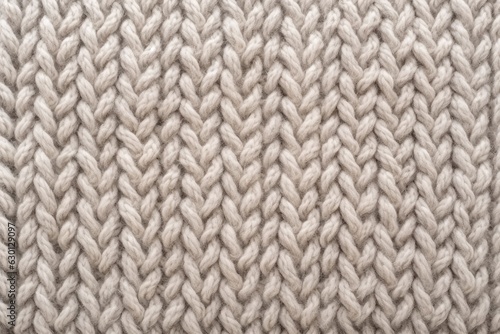 Knitted wool texture background, cozy and warm fabric patterned surface, soft and fuzzy beige and gray backdrop photo