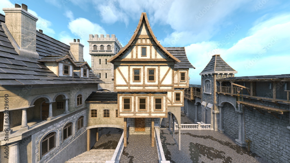 Fototapeta premium 石造りの街並み