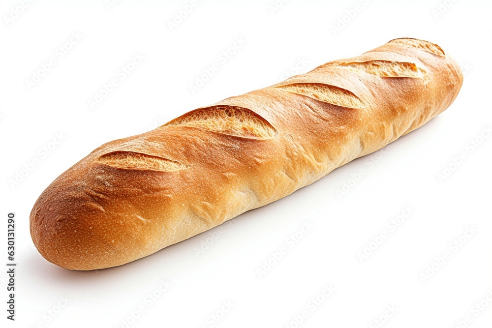 baguette isolated on white background.