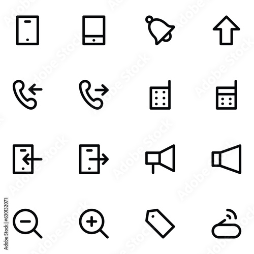 Set of Communication Line Icons

