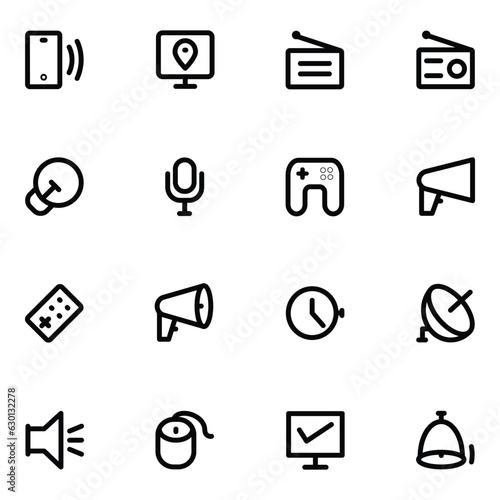 Set of Communication Concept Line Icons

