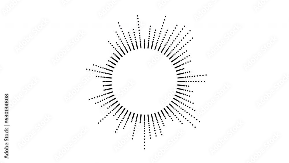 Abstract wave motion equalizer. HUD, FUI. Digital interface element. Loop Abstract wave motion equalizer. HUD, FUI. Digital interface element. Loop