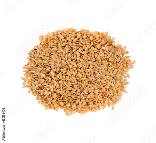 Golden flax seeds isolated on transparent png
