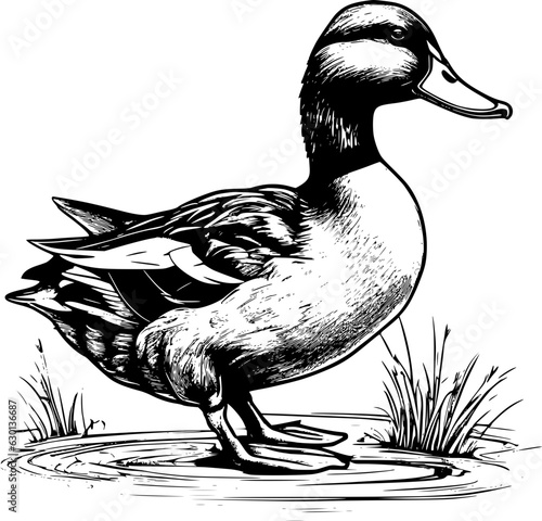 duck on the water