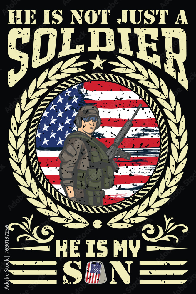 soldier t-shirt design vector.