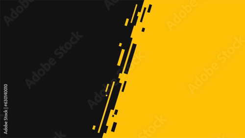 abstract yellow and black background with minimalist and flat design