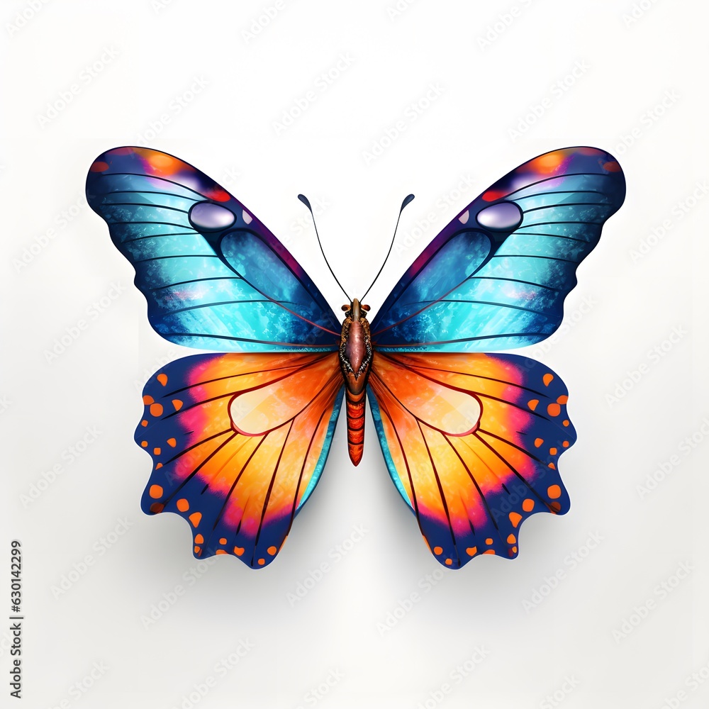 Colorful butterfly isolated on white background Colorful butterfly isolated on white background