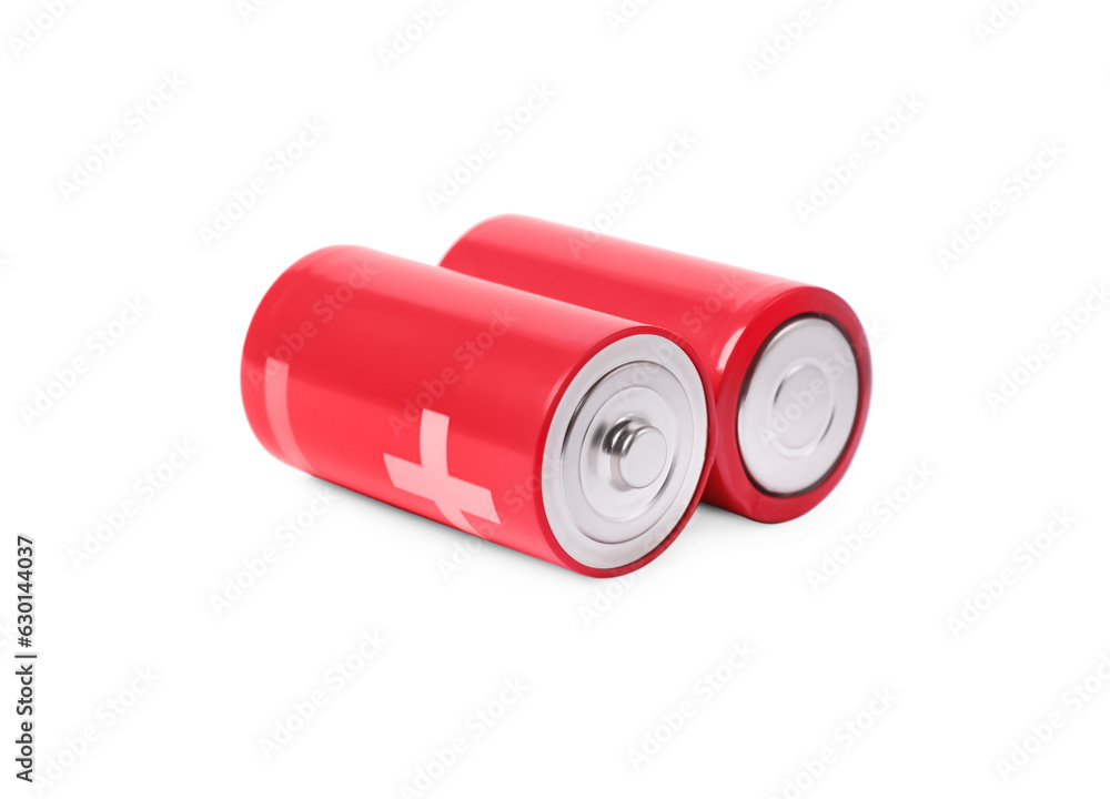 New C size batteries isolated on white New C size batteries isolated on white