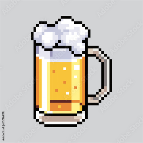 Pixel art illustration Beer. Pixelated Beer. Beer Drink icon pixelated
for the pixel art game and icon for website and video game. old school retro.