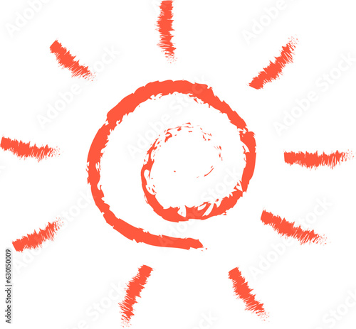 手書きの太陽のイラスト