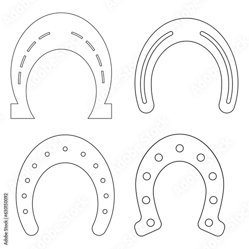 horseshoe icon vector