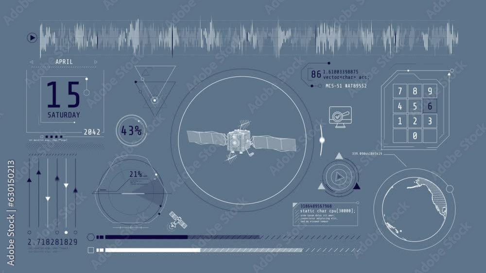 Animation of infographics about receiving satellite data on alpha channel. Animation of infographics about receiving satellite data on alpha channel.
