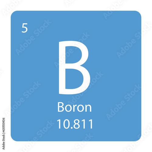boron chemical periodic name icon vector photo