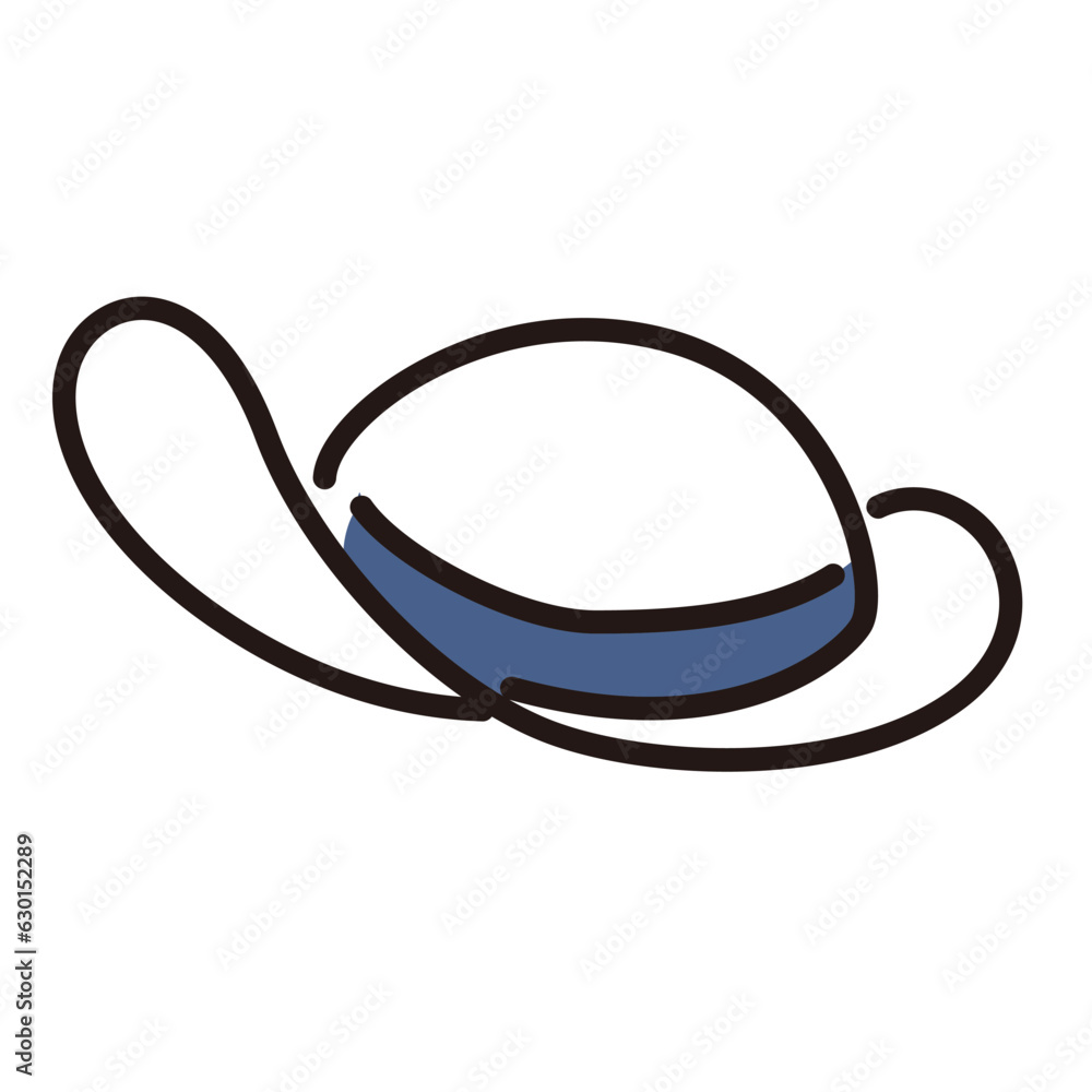 白いぼうしのイラスト 白いぼうしのイラスト