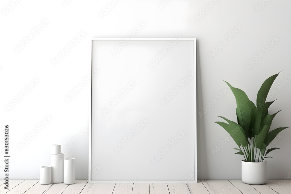 Soft and Stylish Wall Decor Frame Mockup, generative, ai Soft and Stylish Wall Decor Frame Mockup, generative, ai