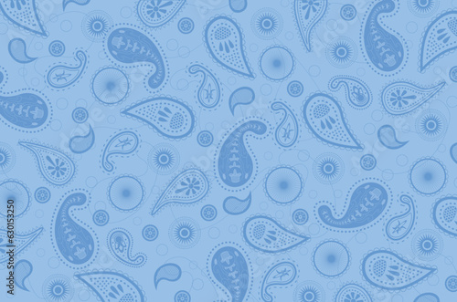 blue paisley pattern background
