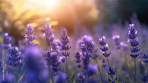 Lavender flowers in nature